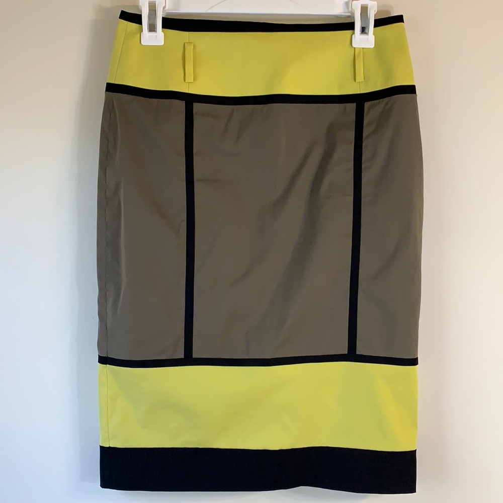 NWT Karen Millen London Color Block Pencil Skirt